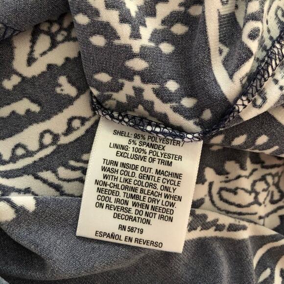 Just My Size JMS Paisley Navy Blue Beaded Maxi Dress - Picture 6 of 6